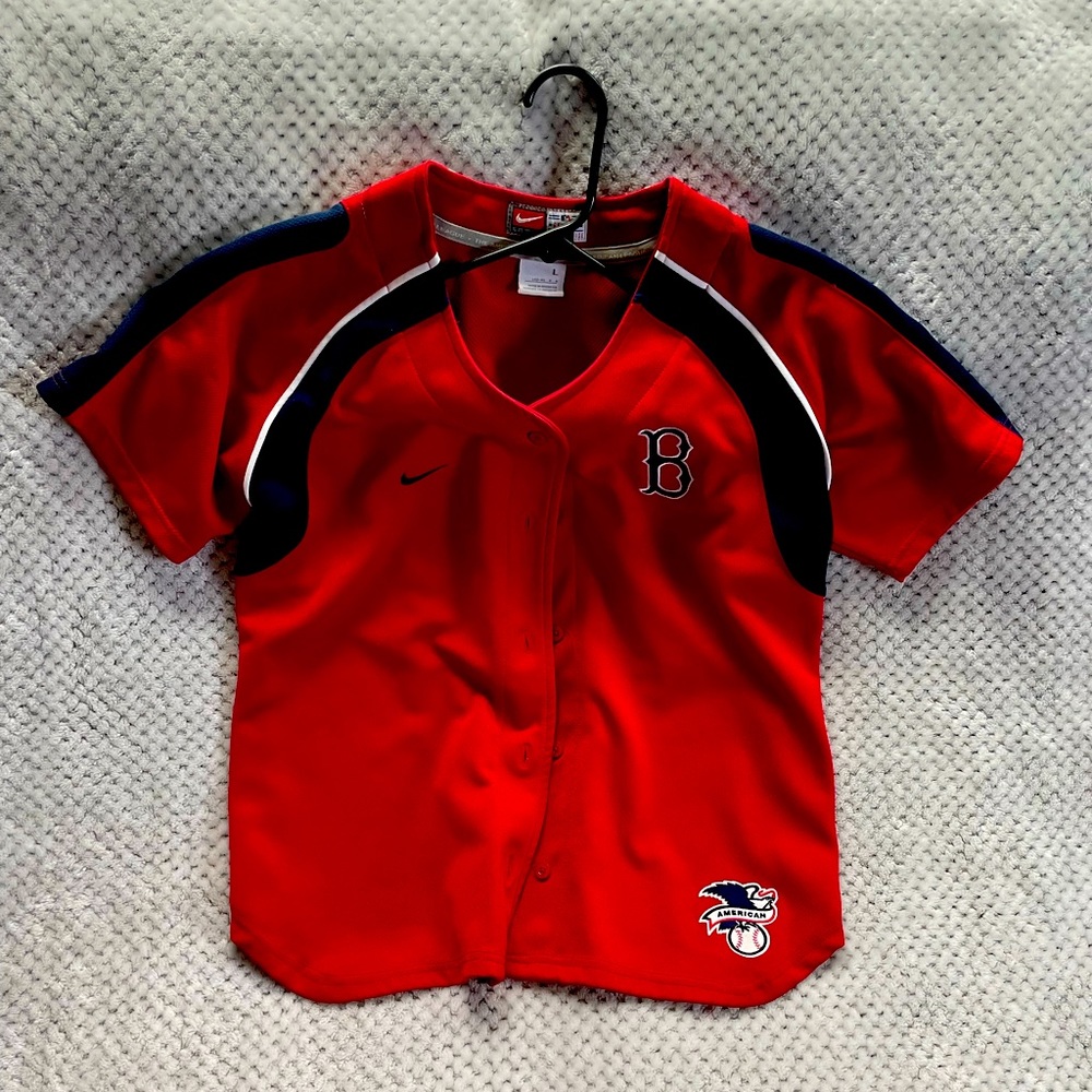 Womens Nike Red Sox button up shirt
